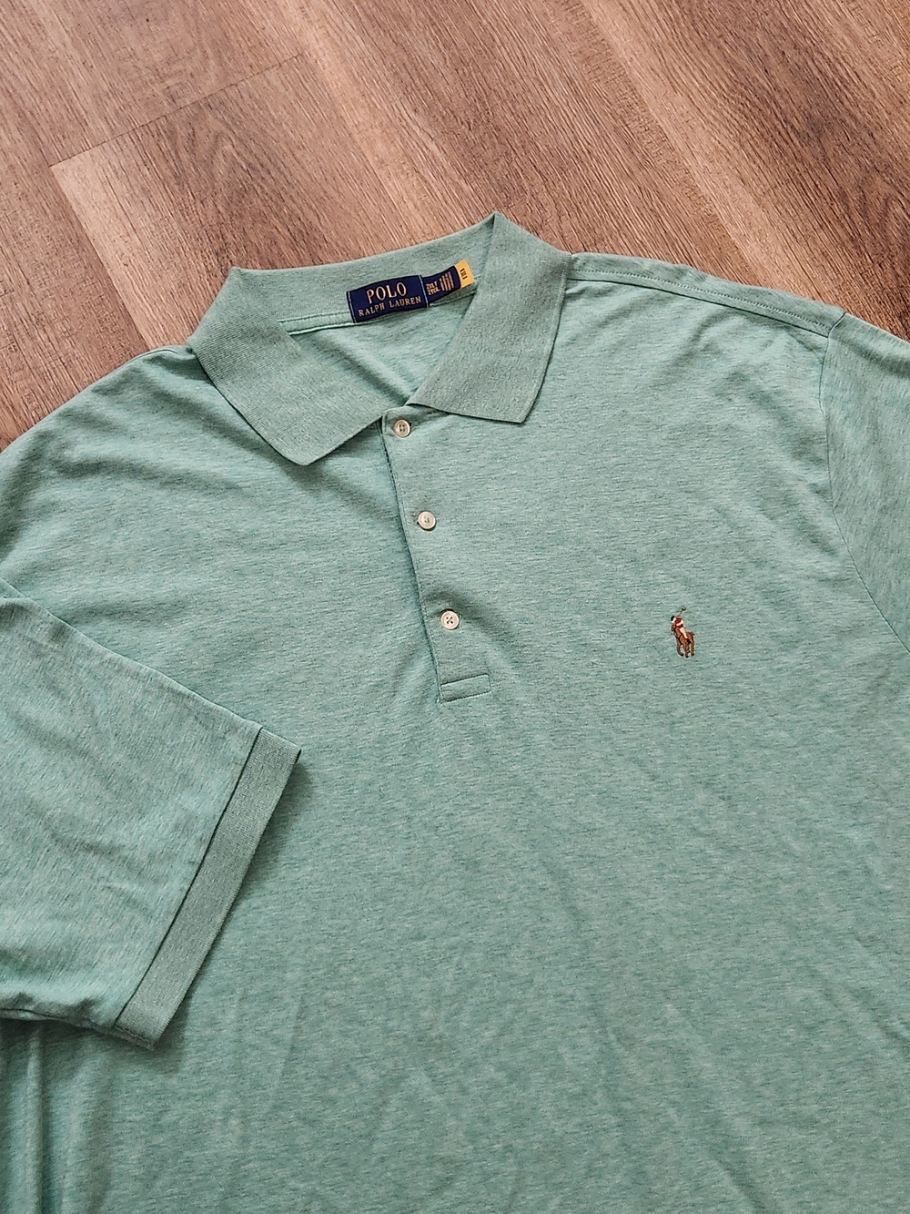 Polo Ralph Lauren Polo Men's 2XL TALL Green Short Sleeve Collared Logo Button